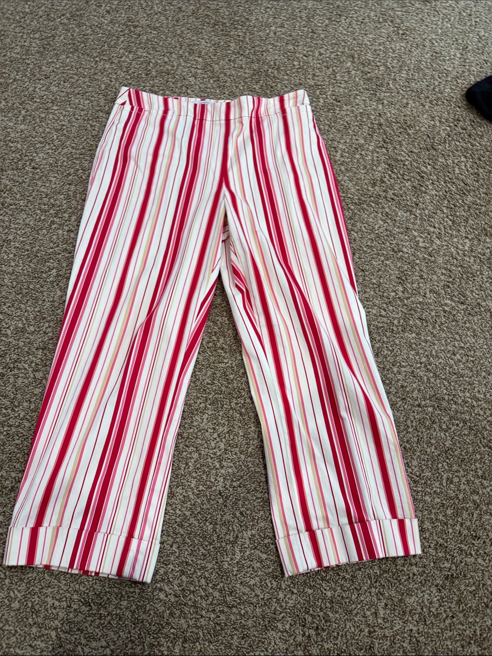 LOFT Red and White Striped pants, size 12
